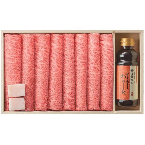 浅草今半 黒毛和牛ロースすき焼セット（ロースすき焼用600g・わりした350ml付)